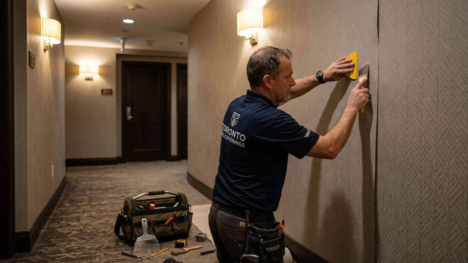 Commercial Wallpaper Installation